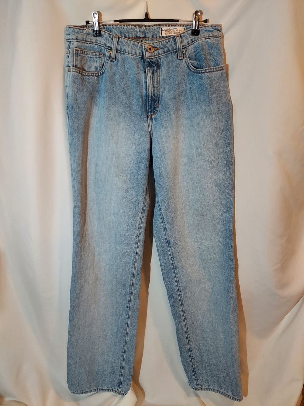 Vintage Polo Jeans Co Ralph Lauren "Saturday Jean" Light Wash Mid Rise 90s Y2K